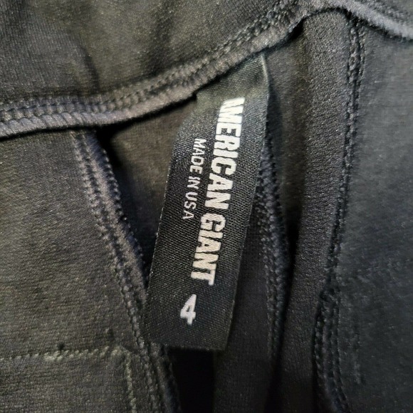 American Giant Ponte Knit Cropped Straight Leg Pants Black Size 4 - Picture 7 of 8